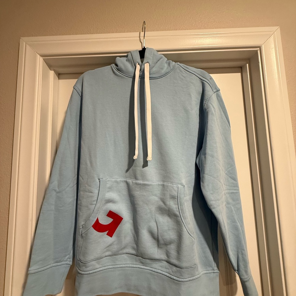 Gfore Light Blue Hoodie with Red Accent